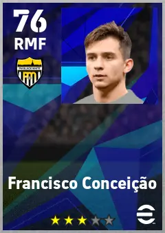 Francisco Conceicao eFootball 2026 player card — 76 OVR RMF