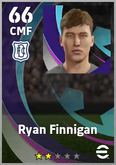 Ryan Finnigan eFootball 2026 player card, 66 OVR CMF