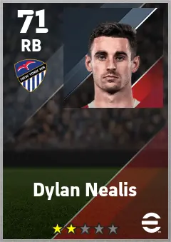 Dylan Nealis eFootball 2026 player card — 71 OVR RB