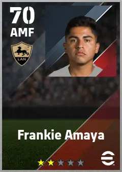 Frankie Amaya eFootball 2026 player card — 70 OVR AMF