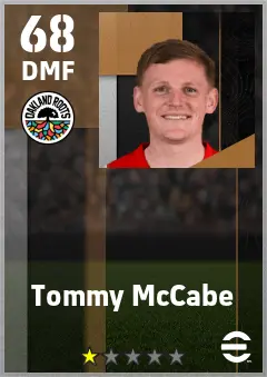 Tommy McCabe eFootball 2026 player card — 68 OVR DMF