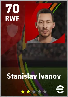 Stanislav Ivanov eFootball 2026 player card — 70 OVR RWF