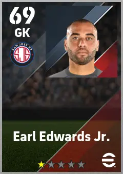 Earl Edwards Jr. eFootball 2026 player card — 69 OVR GK