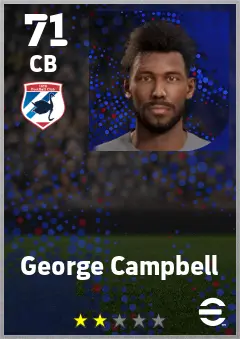 George Campbell eFootball 2026 player card — 71 OVR CB