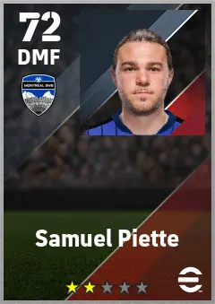 Samuel Piette eFootball 2026 player card — 72 OVR DMF