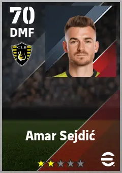Amar Sejdic eFootball 2026 player card — 70 OVR DMF