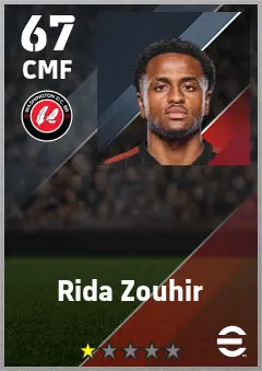 Rida Zouhir eFootball 2026 player card — 67 OVR CMF