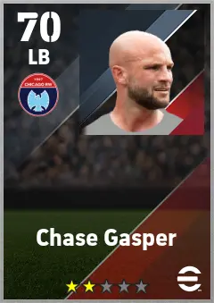 Chase Gasper eFootball 2026 player card — 70 OVR LB