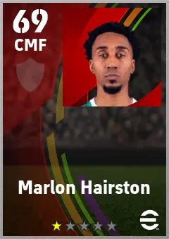 Marlon Hairston eFootball 2026 player card — 69 OVR CMF