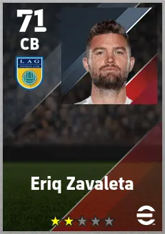 Eriq Zavaleta eFootball 2026 player card — 69 OVR CB