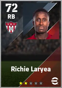 Richie Laryea eFootball 2026 player card — 72 OVR RB