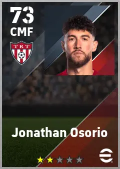 Jonathan Osorio eFootball 2026 player card — 73 OVR CMF