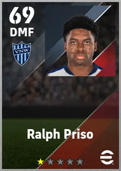 Ralph Priso eFootball 2026 player card — 69 OVR DMF