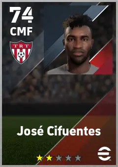 Jose Cifuentes eFootball 2026 player card — 74 OVR CMF