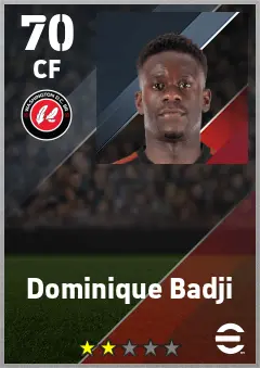 Dominique Badji eFootball 2026 player card — 70 OVR CF