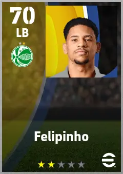 Felipinho eFootball 2026 player card — 70 OVR LB