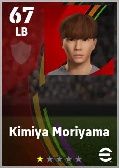 Kimiya Moriyama eFootball 2026 player card — 67 OVR LB