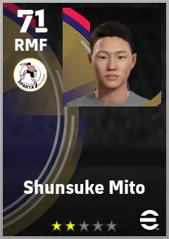 Shunsuke Mito eFootball 2026 player card — 71 OVR RMF
