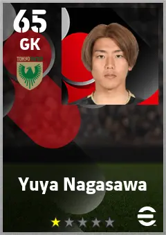 Yuya Nagasawa eFootball 2026 player card — 65 OVR GK