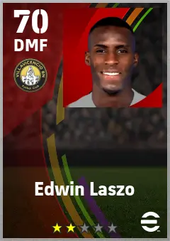 Edwin Laszo eFootball 2026 player card — 70 OVR DMF