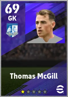 Thomas McGill eFootball 2026 player card — 69 OVR GK