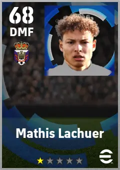 Mathis Lachuer eFootball 2026 player card — 68 OVR DMF