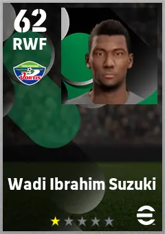Wadi Ibrahim Suzuki eFootball 2026 player card — 62 OVR RWF