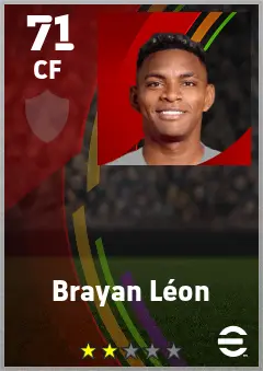 Brayan Leon eFootball 2026 player card — 71 OVR CF