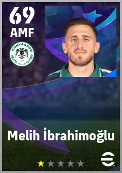 Melih Ibrahimoglu eFootball 2026 player card — 69 OVR AMF