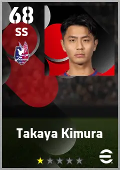 Takaya Kimura eFootball 2026 player card — 68 OVR SS