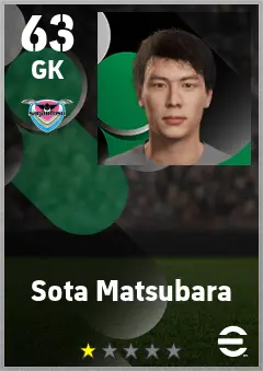 Sota Matsubara eFootball 2026 player card — 63 OVR GK