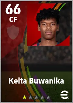 Keita Buwanika eFootball 2026 player card — 66 OVR CF