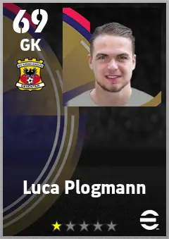 Luca Plogmann eFootball 2026 player card — 69 OVR GK