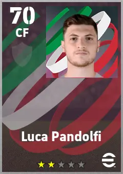 Luca Pandolfi eFootball 2026 player card — 70 OVR CF