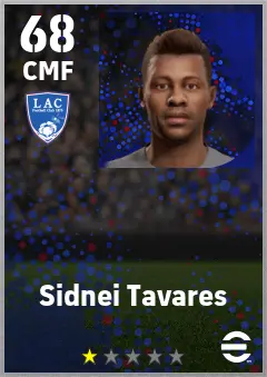 Sidnei Tavares eFootball 2026 player card — 68 OVR CMF