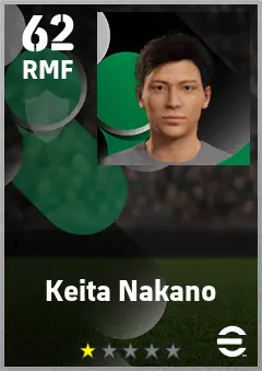 Keita Nakano eFootball 2026 player card — 62 OVR RMF