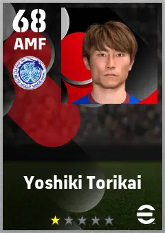 Yoshiki Torikai eFootball 2026 player card — 68 OVR AMF