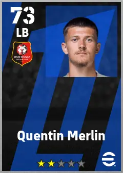 Quentin Merlin eFootball 2026 player card — 73 OVR LB