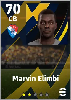 Marvin Elimbi eFootball 2026 player card — 70 OVR CB