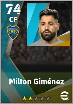 Milton Gimenez eFootball 2026 player card — 74 OVR CF