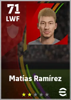 Matias Ramirez eFootball 2026 player card — 71 OVR LWF