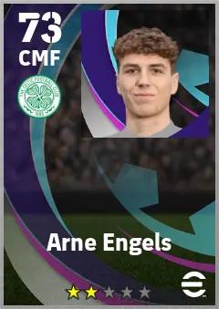 Arne Engels eFootball 2026 player card — 73 OVR CMF