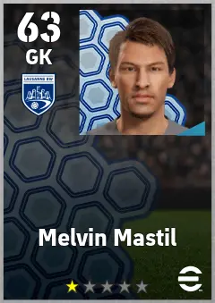 Melvin Mastil eFootball 2026 player card, 63 OVR GK