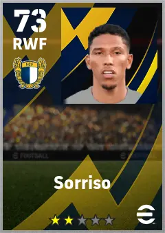 Sorriso eFootball 2026 player card — 73 OVR RWF