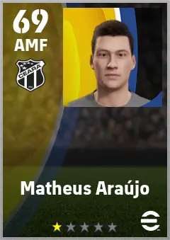 Matheus Araujo eFootball 2026 player card — 69 OVR AMF