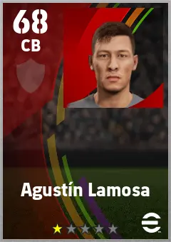 Agustin Lamosa eFootball 2026 player card — 68 OVR CB