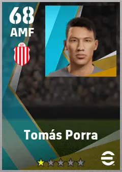 Tomas Porra eFootball 2026 player card — 68 OVR AMF