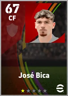 Jose Bica eFootball 2026 player card — 67 OVR CF