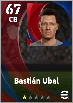 Bastian Ubal eFootball 2026 player card — 67 OVR CB