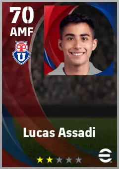 Lucas Assadi eFootball 2026 player card — 70 OVR AMF
